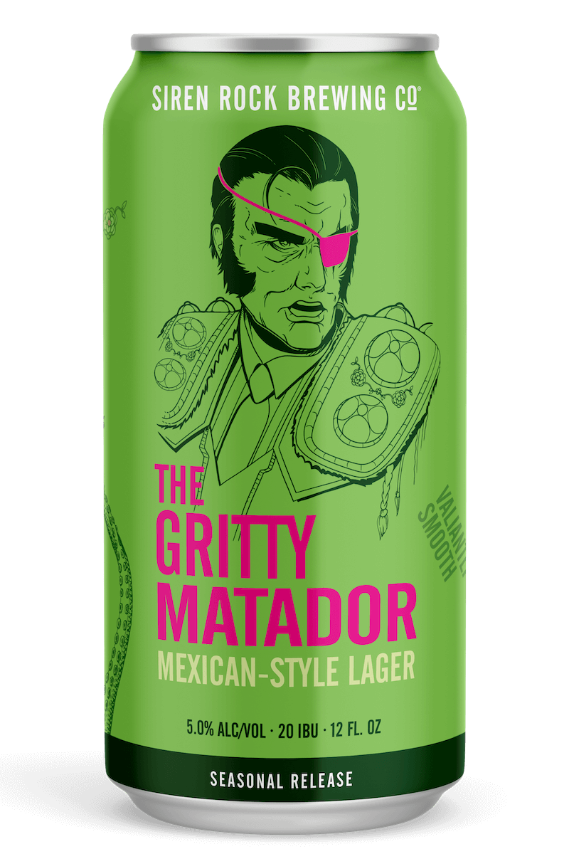 Siren Rock Brewery 12oz can of the Gritty Matador Mexican Lager